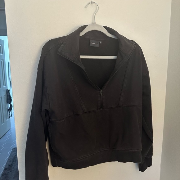 Richer poorer Terry pullover half zip sweatshirt black - Picture 4 of 6